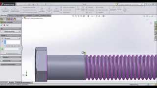 SolidWorks Como fazer um parafuso  rosca métrica [upl. by Retloc]