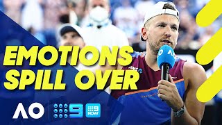 Emotional Dylan Alcotts final speech has everyone in tears  Australian Open 2022 [upl. by Germain713]