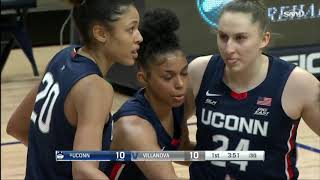 3 Uconn vs Villanova  NCAA Women Basketball Dec 222020 [upl. by Aihsel]