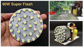 How To Make 90W Super Bright Led Flashlight  DIY Led Torch  By  Creative Shivaji [upl. by Josephina]