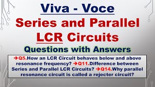 Series amp Parallel LCR Circuit  VivaVoce  Practical File [upl. by Sada]