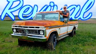 76 Ford F250 Farm Truck DRIVES Out of its GRAVE [upl. by Adrianna15]