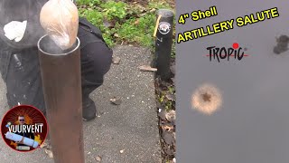 4quot Inch Shell  Artillery Salute  Tropic  Vuurwerk  Fireworks [upl. by Doowrehs]