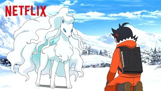 Goh’s Angry Alolan Ninetails ❄️ Pokémon Master Journeys  Netflix After School [upl. by Nastassia]