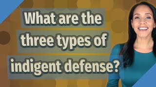 What are the three types of indigent defense [upl. by Aihselef]