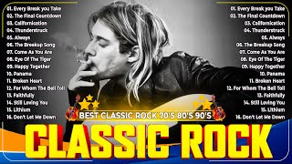 Top 100 Best Classic Rock Songs 70s 80s 90s Playlist 🔥 The Police Bon Jovi Nirvana ACDC rock [upl. by Nagek849]