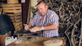 Making the traditional soles of the espadrilles Alpargatas in Northen Spain [upl. by Ayit579]