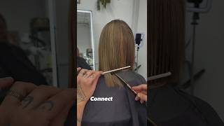 Dry cut bob with layers sidecut hairstyle hairtutorial haircut [upl. by Leahcimed]