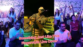 Something just like this  Coldplay Fingerstyle live People reaction [upl. by Dorotea]