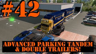 Advanced Parking Compilation Tandem amp Double trailers 42 ETS2 Expert mode Part 42 [upl. by Tattan943]