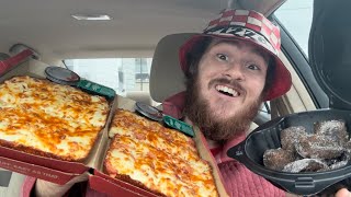 Pizza Hut 7 Deal Lover’s Menu Review  Garlic Cheese Sticks Bacon Cheese Sticks Chocolate Donuts [upl. by Eamon579]