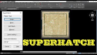 AutoCAD super hatch easy create any texture hatch [upl. by Sutton475]