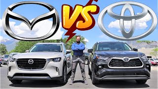 2024 Mazda CX90 Vs Toyota Highlander How Are These The Same Price [upl. by Hovey361]