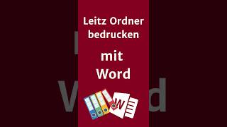 LEITZ Ordner mit Word beschriften 📚 Tutorial ✅️ [upl. by Gintz]