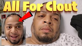 Hassan Campbell LIVE From The Hospital Clout Chasing After Being Shot [upl. by Llednil854]