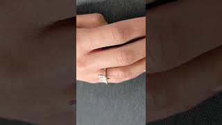 14k Gold Princess Cut Engagement Ring Simple Lab Made Diamond Solitaire Ring Women Solid Gold ring [upl. by Hterrag879]