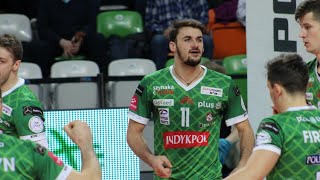 TJ DeFalco serves up three aces in a set Polish Plusliga 2122 [upl. by Frentz299]