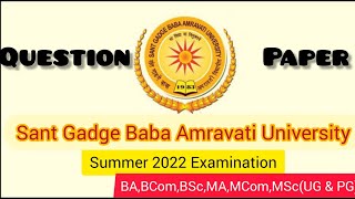 SGBAU Summer2022 examination BA BCom BSc MA MCom MSc Sample Question Paper [upl. by Nnael]