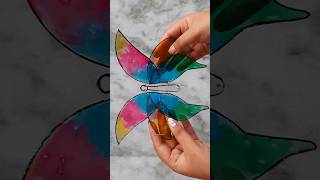 Sun catcher DIY craft ft Butterfly 🦋✨ diy suncatcher butterfly shorts ytshorts [upl. by Shawn]