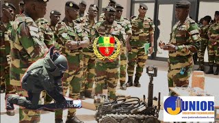 Le Général Mbaye CISSÉ a visité le Bataillon de Soutien du Génie le Centre de formation en déminage [upl. by Hawkins249]