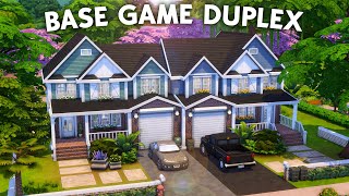 Base Game Duplex  The Sims 4 Speed Build [upl. by Yesoj]