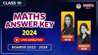 Class 10 Maths Answer Key 2024  Maths Paper Analysis 2024  CBSE Board Exam 2024 [upl. by Kampmeier]