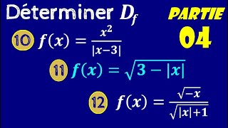 Déterminer Df le domaine de définition dune fonction Partie 4 [upl. by Avril]
