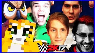 PopularMMOs Vanoss Stampy Bryce Jelly Darkiplier  Mini Rumble  WWE 2K17  S4e1 [upl. by Otanod]