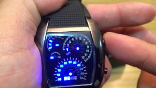 Reloj LED ULTRABYTE VELOCIMETRO Demostración [upl. by Ardekal]