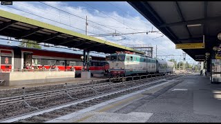 DUE TRENI MERCI SERALI alla stazione di Latisana LB  Invio con E656601 e Semipilota Mazinga [upl. by Farmelo]