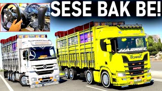 KAMYONLARLA JETE KALKTIK SCANİA VS AXOR  EFSANE SCANİA KIRKAYAK SEBZE JETİ  ETS 2 Mod T300RS GT [upl. by Snevets]