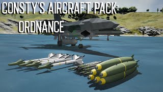 Space Engineers Mod Showcase  Constys Aircraft Pack Ordnance [upl. by Guyon]