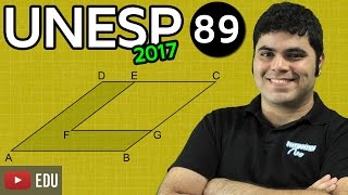 UNESP 2017 Matemática Questão 89 Relação entre Área e Lado de um Losango [upl. by Eilama335]