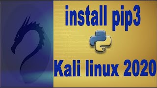 How to install pip3 in Kali Linux 2020 [upl. by Pence]