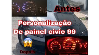 Iluminação de painel civic 9900 [upl. by Ahsrop]