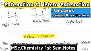 Catenation and Heterocatenation  Chain Basic Concept  Structure Inorganic Chemistry Notesmsc [upl. by Olnee]