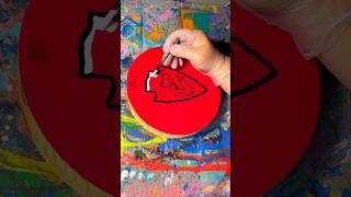 Satisfying Kansas City Chiefs art asmr nfl painting [upl. by Thornton]