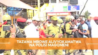 TAZAMA MBOWE ALIVYOKAMATWA NA POLISI MAGOMENI [upl. by Leiram]