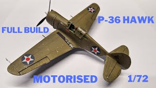 Motorised P36 Hawk from AZ Model 172 Full build [upl. by Inad]