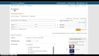 ProQuest Advanced Search Tutorial [upl. by Noble138]