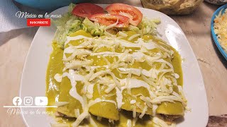 Enchiladas Verdes De Pollo Receta Sencilla Pero Muy Rica ❤🤗 [upl. by Olenolin]