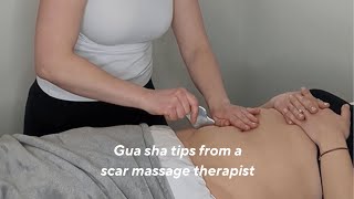 Scar recovery with The Gua Sha by NAYDAYA  Scar massage therapist tips [upl. by Ortrude]