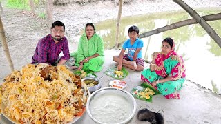 chicken biriyani recipe by popi kitchenএকদম দোকানের মতো চিকেন বিরিয়ানি বানালাম সাথে বোঁদে রায়তা [upl. by Aldo]