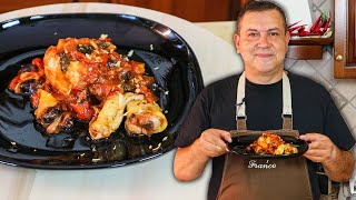 POLLO CON I PEPERONI  La Ricetta ROMANA PERFETTA [upl. by Nohtiek199]