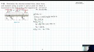 7–13 Internal Forces Chapter 7 Hibbeler Statics Benam Academy [upl. by Adnim]