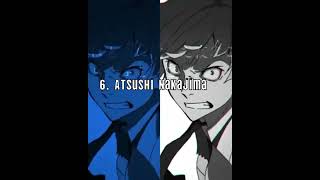 Os 10 melhores personagens de Bungou Stray Dogs animebungoustraydogs series music dazaiosamu [upl. by Cresida]