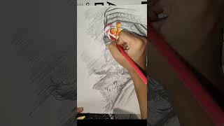 Free hand sketch I Indian Soul I Art youtubeshorts shortsfeed [upl. by Nylarac816]