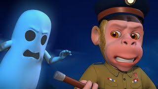 EK Bhoot Aaya Jungle Mein  Police Bandar Mama  Hindi Rhymes for Children  Infobells [upl. by Lowery384]