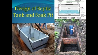 Design of Septic Tank  Design of Soak Pit  Design Soak Well [upl. by Nosnehpets]