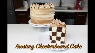 Frosting Checkerboard Cake  CHELSWEETS [upl. by Jaret883]